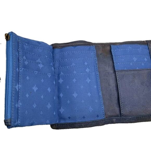 Vintage Fossil Gray Blue Wallet - Picture 6 of 12